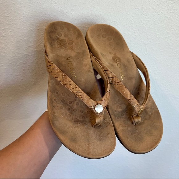Vionic Mona Cork Strap Flip Flop Sandals | Women’s Size 8 - Picture 2 of 5